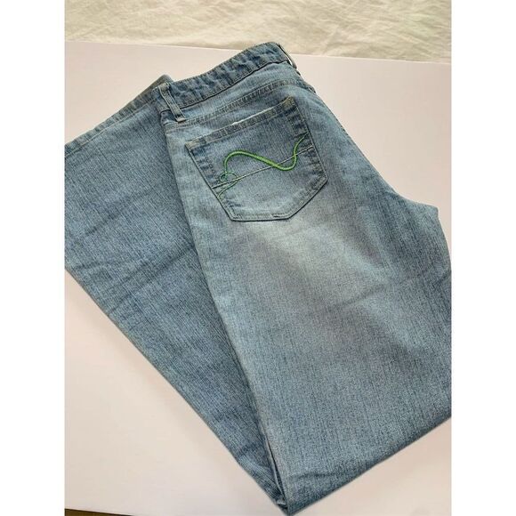 Duck Head Women's Flare Jeans Size 11 Light‎ Wash Blue Denim Stretch - Picture 8 of 15